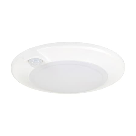 Jesco Flush Mount LED 6 Round Disk w PIR 15W 5CCT 90CRI WH CM407RA-M-PIR-SW5-WH